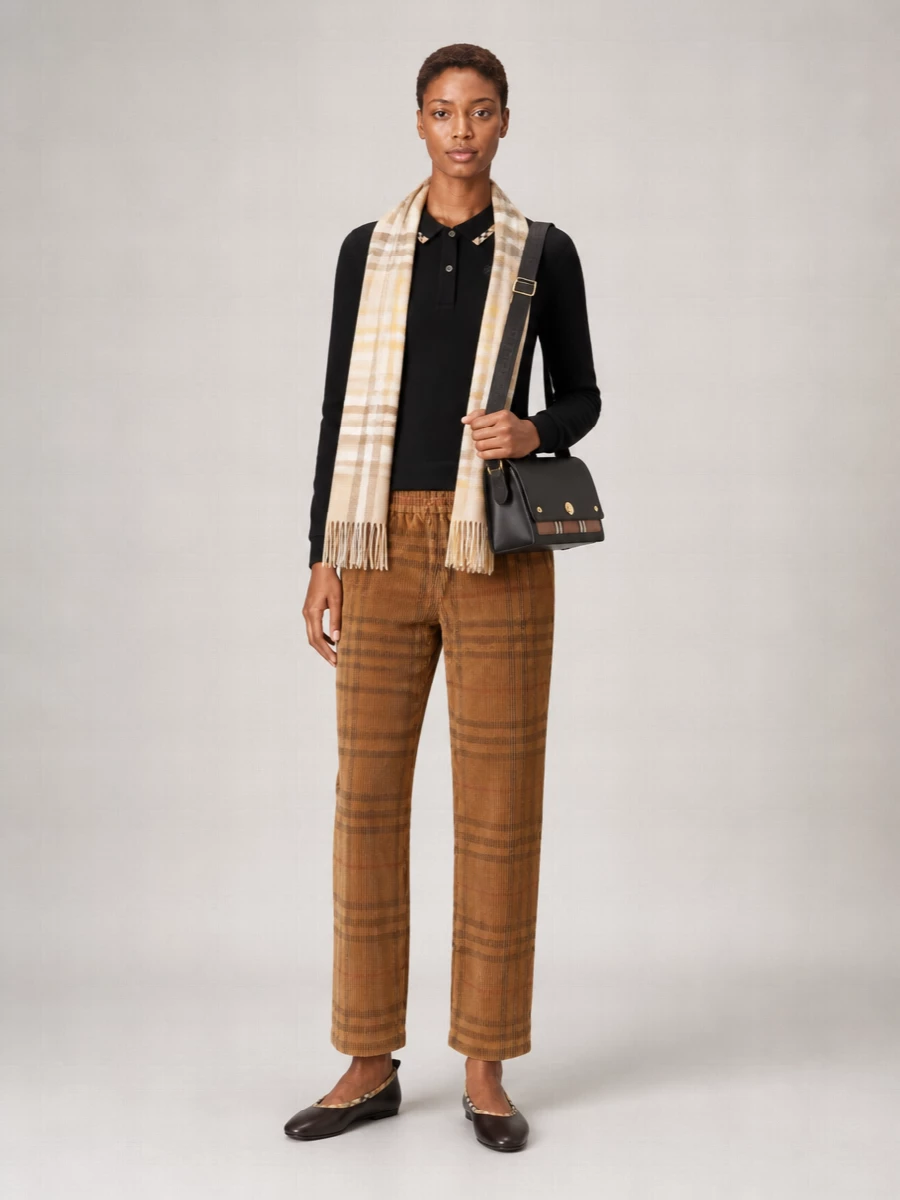 Burberry Cotton Piqué Long-Sleeve Polo Shirt