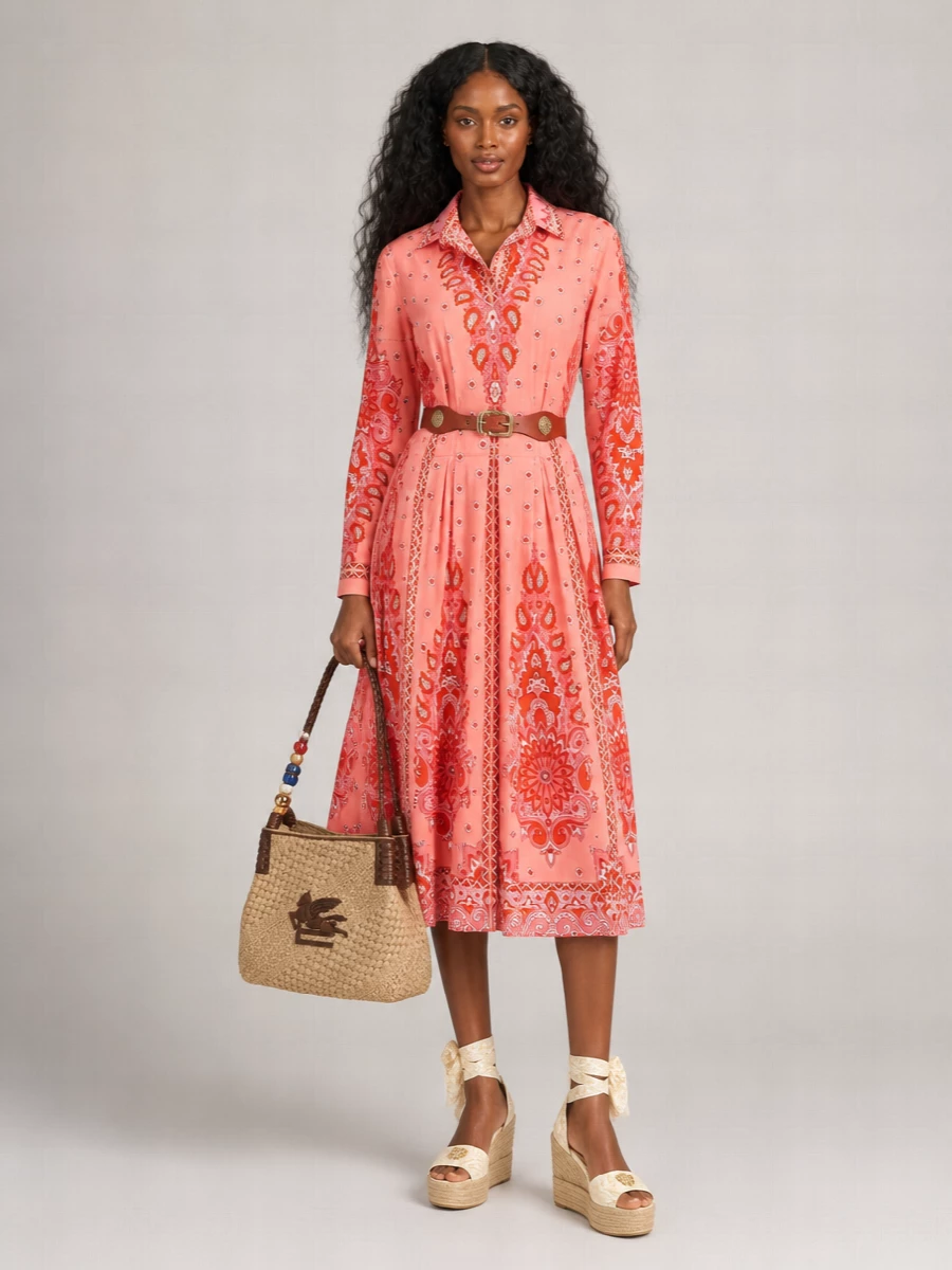 Etro Printed Midi Dress