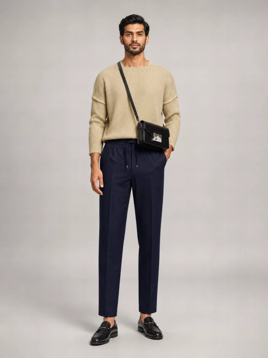 Brunello Cucinelli Virgin Wool Regular-Fit Tapered Trousers