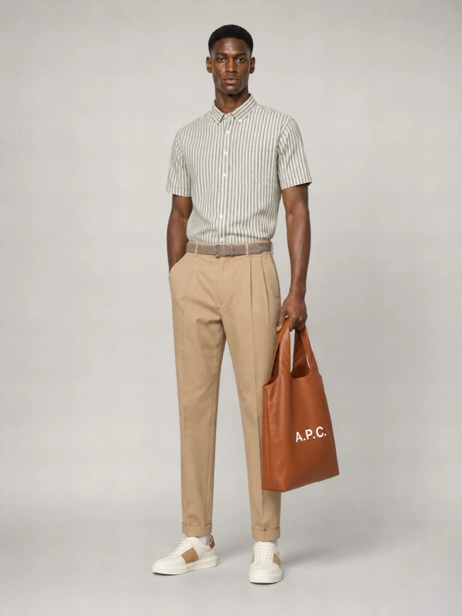 Beams Plus Cotton Seersucker Shirt