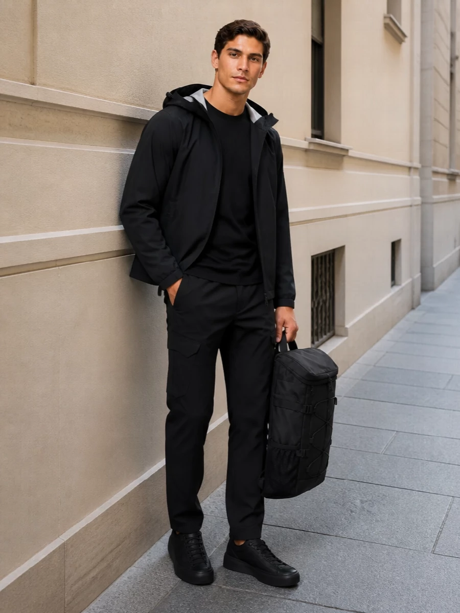 Canada goose shell jacket cargo pants sneakers