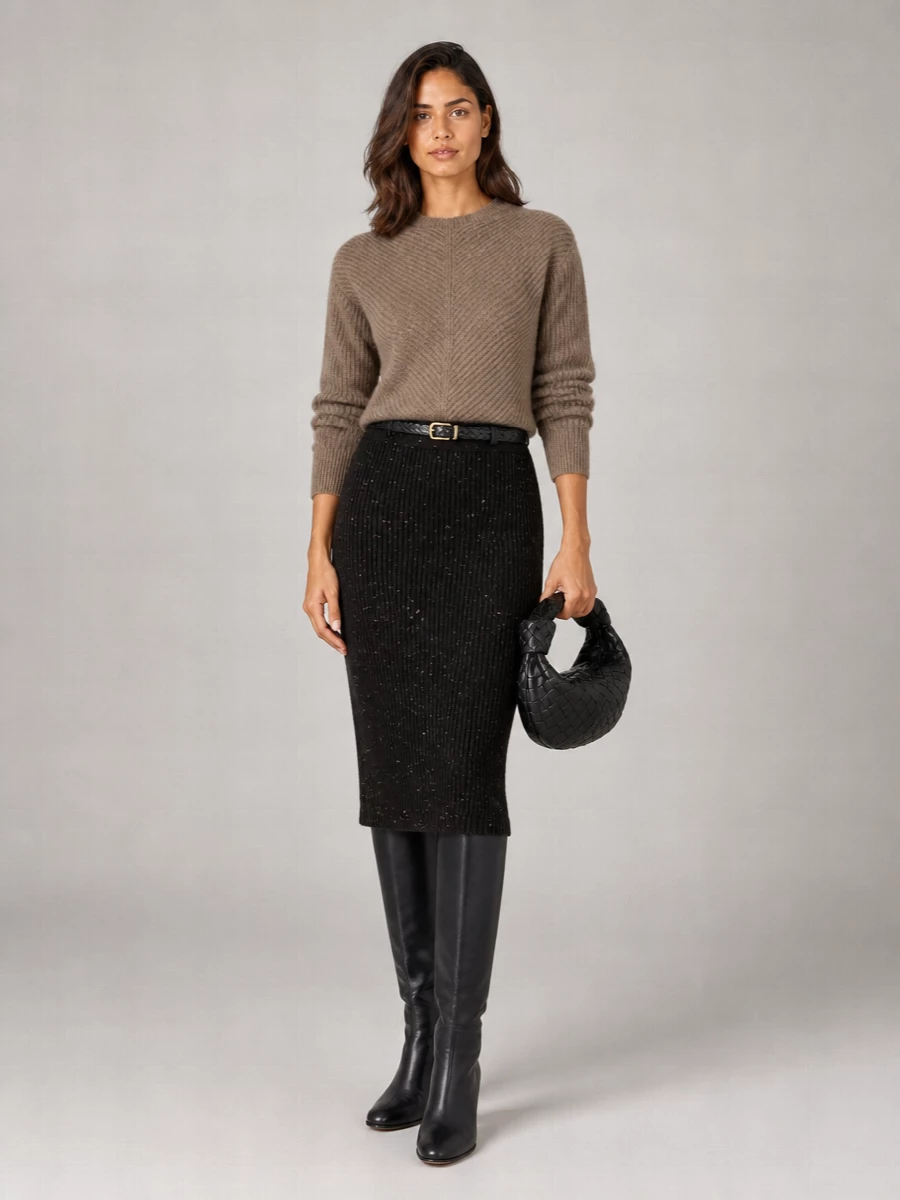 Bottega Veneta Wool Pencil Skirt