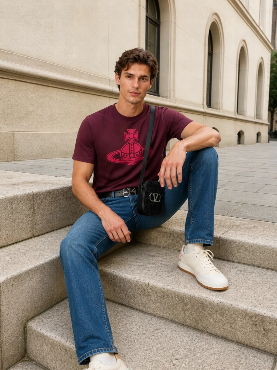 Vivienne westwood graphic tshirt straight jeans