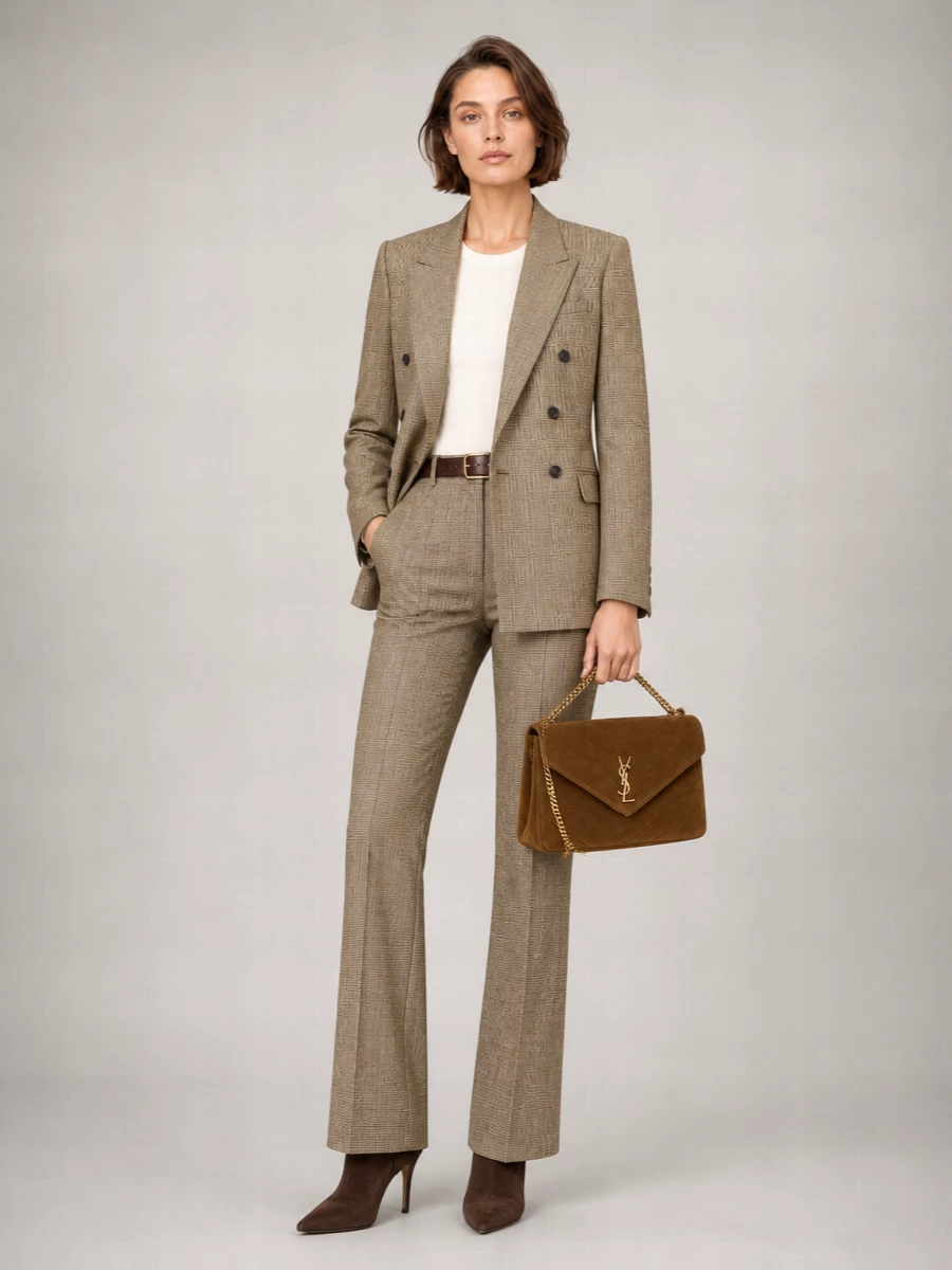 Saint Laurent wool flared suit trousers