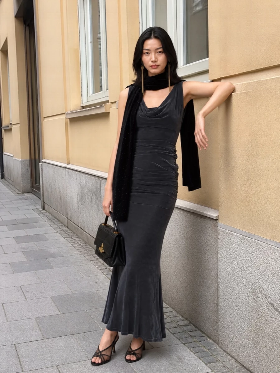 Vivienne westwood charcoal gown black accessories