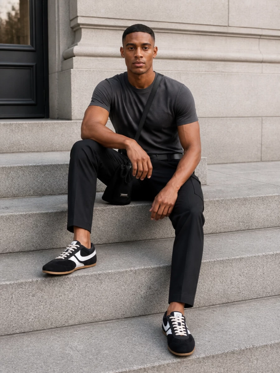Herno cargo trousers dries van noten retro sneakers