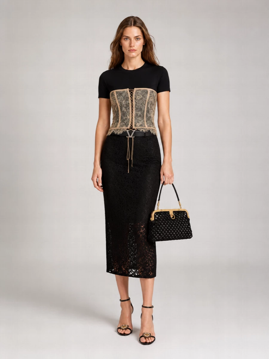 Dolce&Gabbana Amanda Fabric Clutch Bag