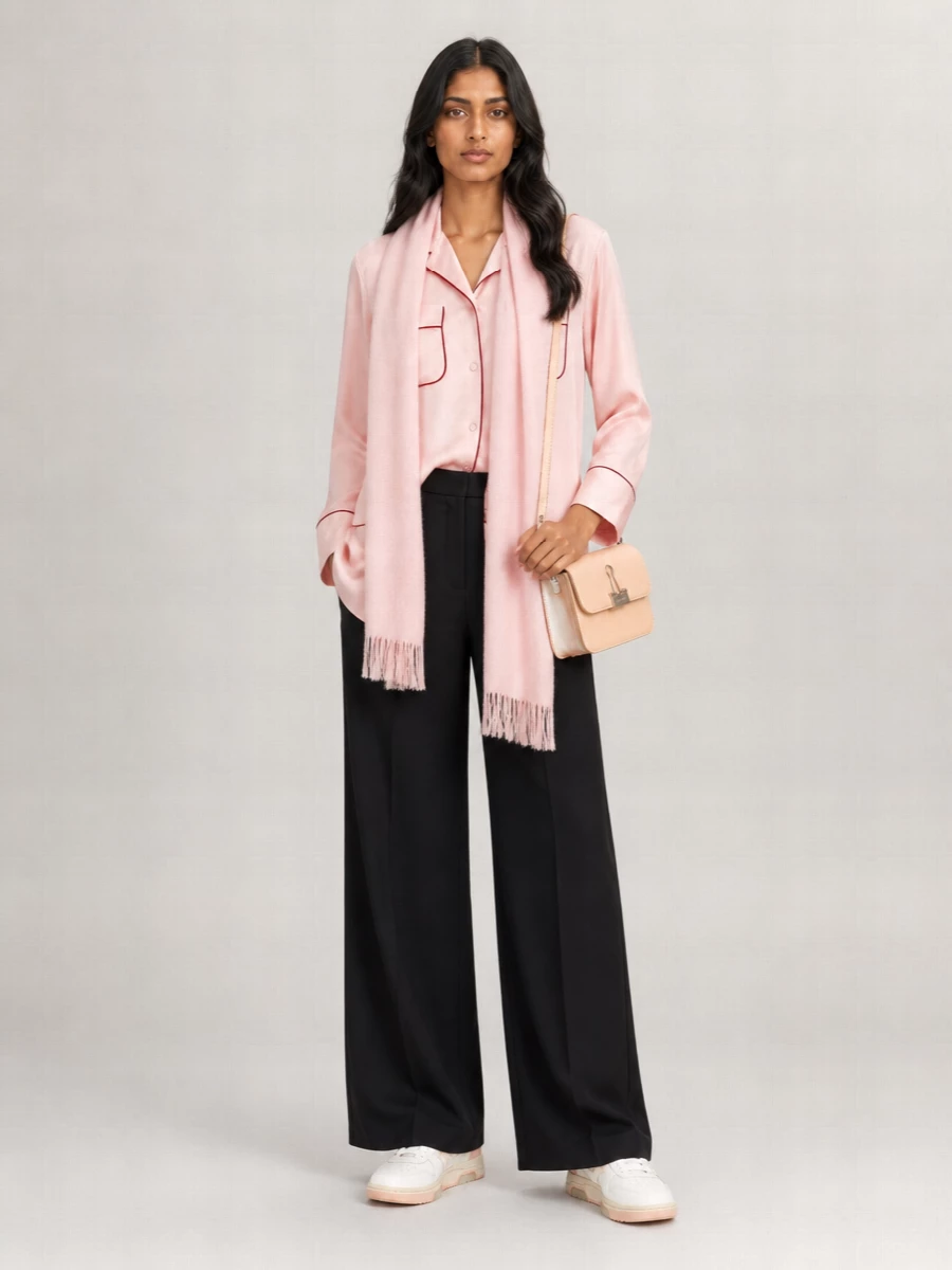 Off-White Jacquard Satin Shirt