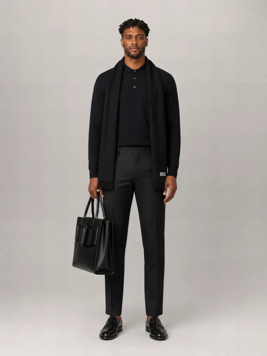John Smedley Merino Wool Fine-Knit Long-Sleeve Polo Shirt
