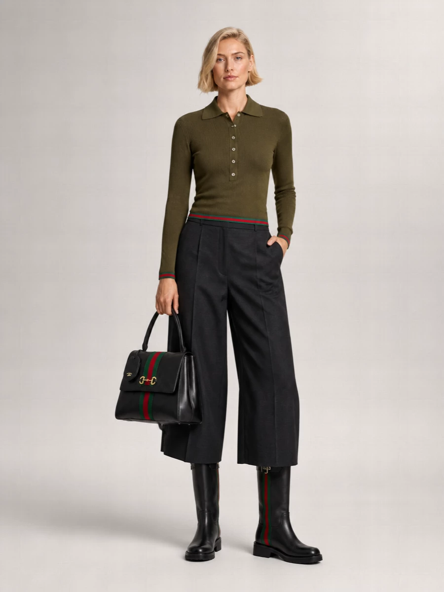 Gucci Medium Calfskin Leather Shoulder Bag