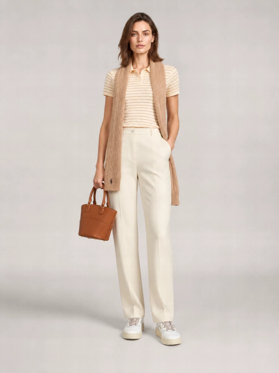 Guest In Residence Cashmere Smocked Contoured-Fit Polo Shirt