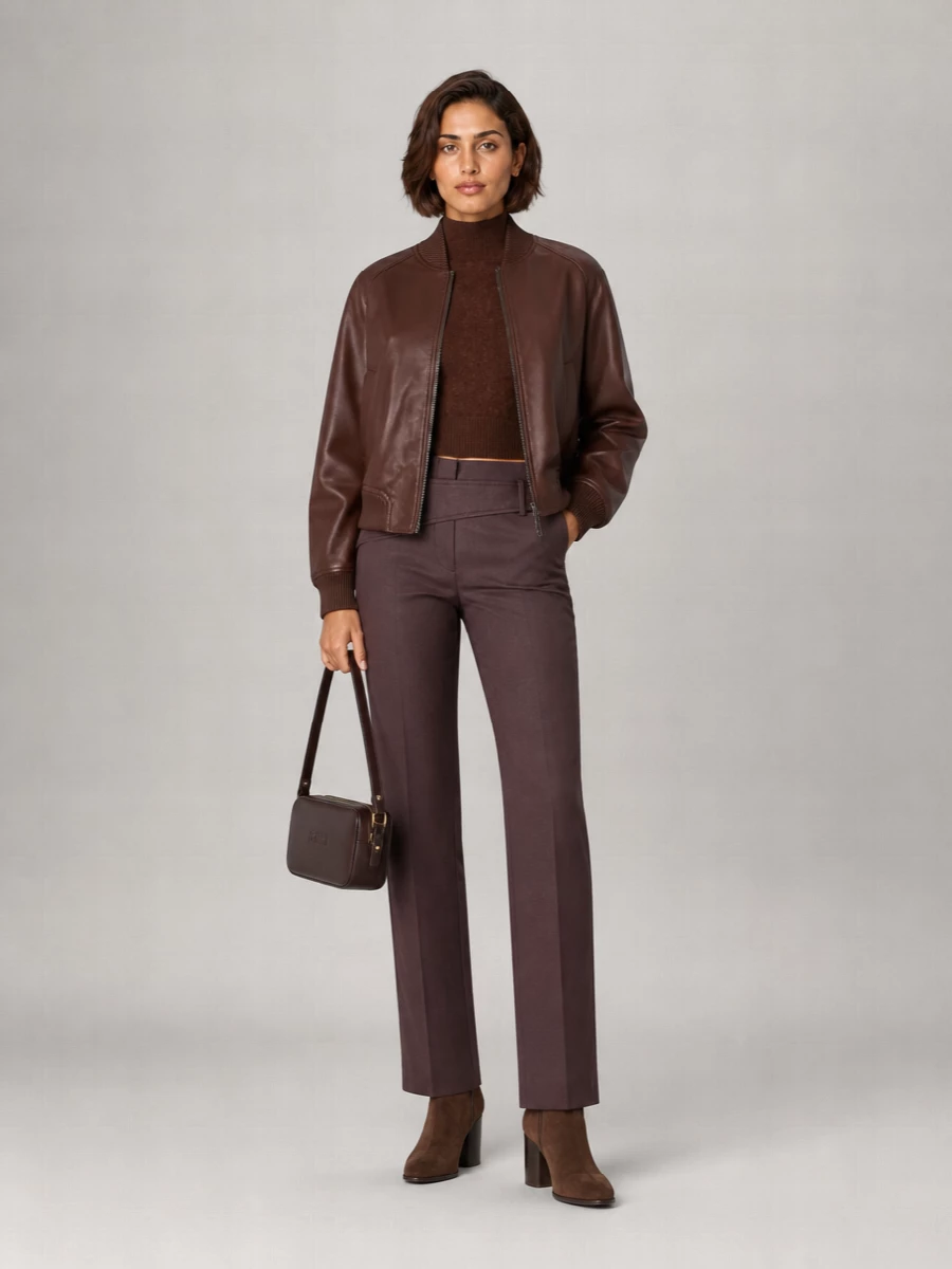 Sportmax Leather Single-Breasted Coat