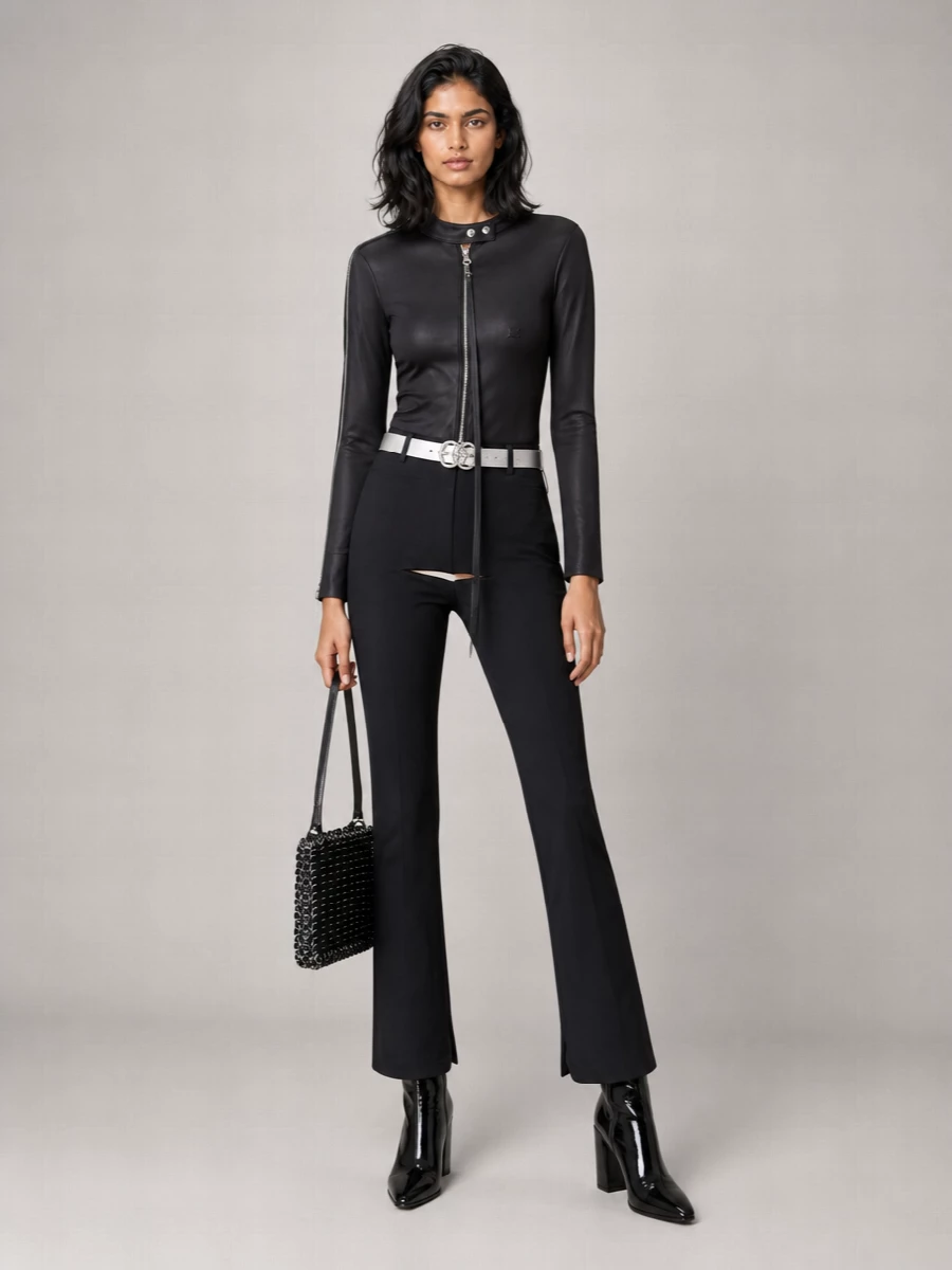 Courrèges Virgin Wool Flared Trousers