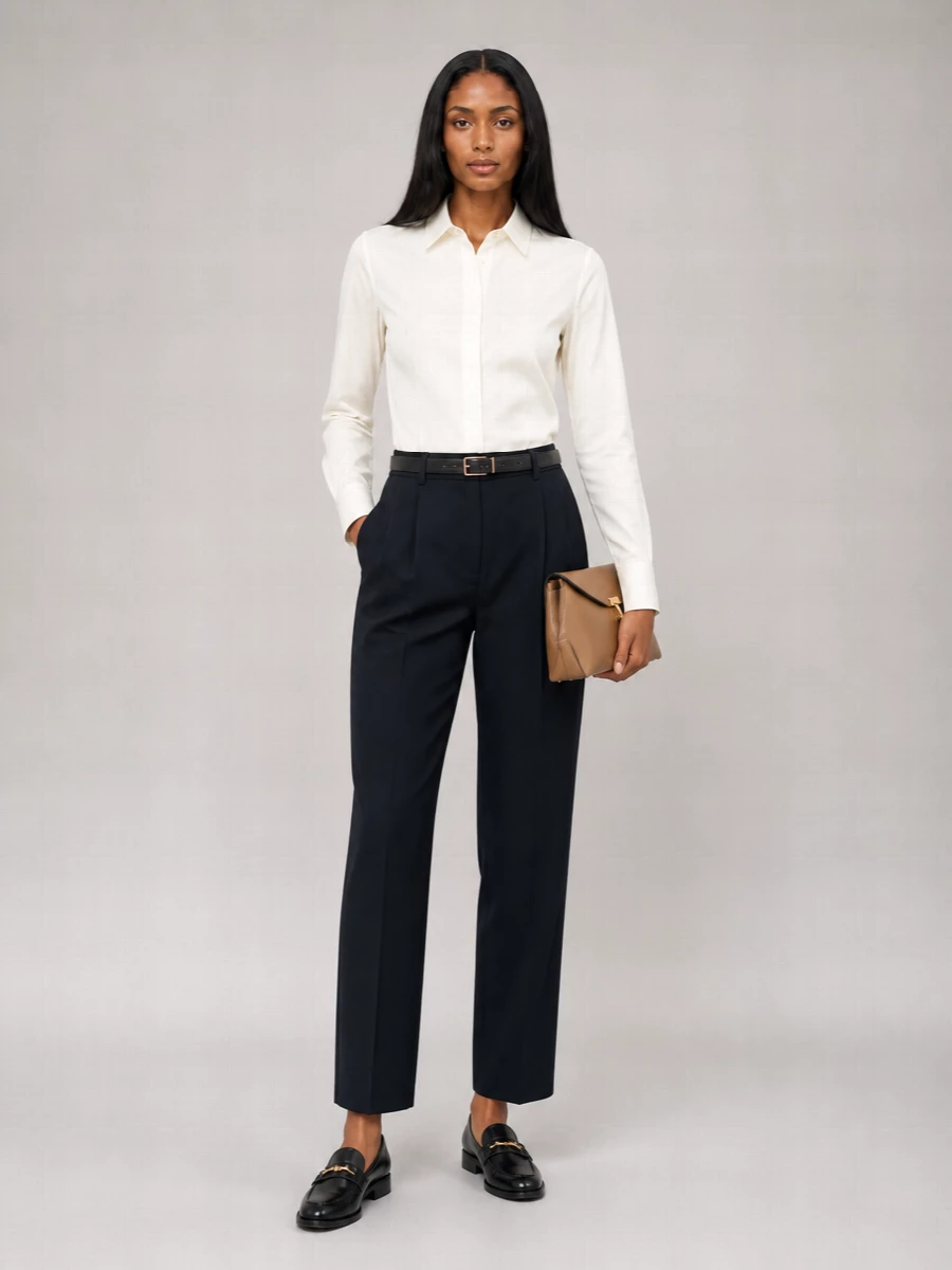 S Max Mara Virgin Wool Tailored Trousers
