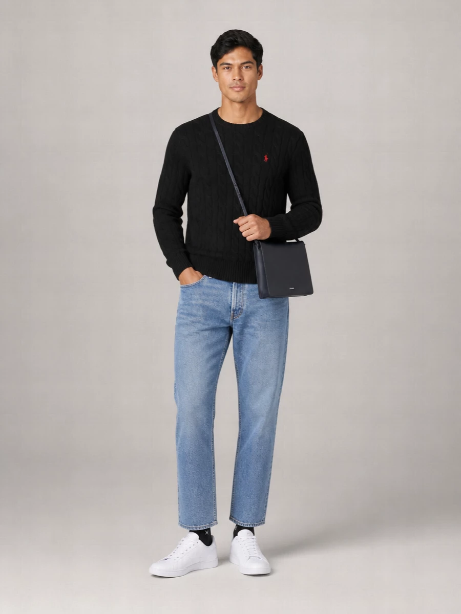 Polo Ralph Lauren Cable-Knit Cotton Crewneck Jumper