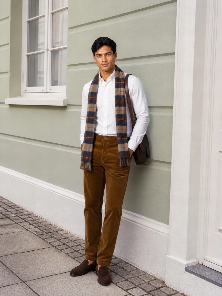 Polo ralph lauren corduroy trousers white oxford