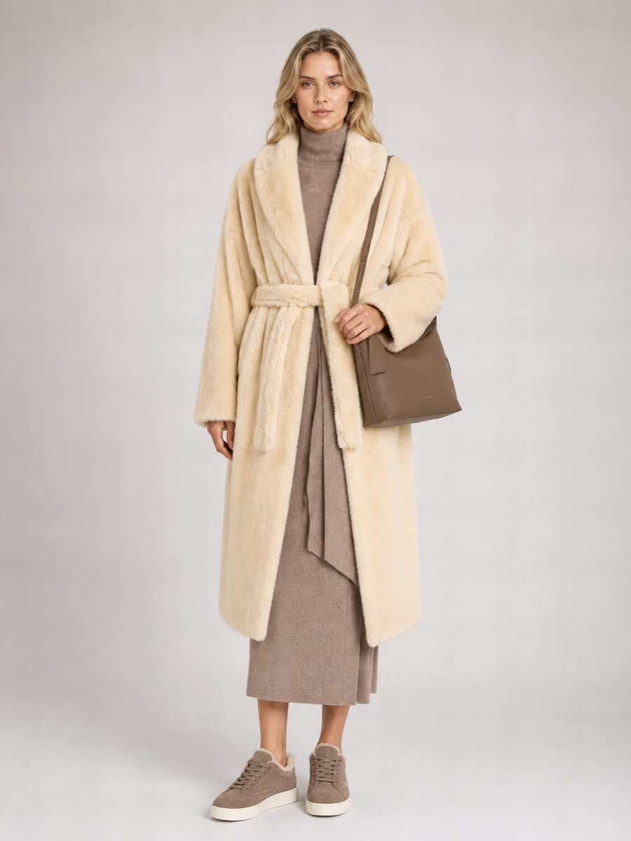 The Frankie Shop faux fur oversized maxi coat