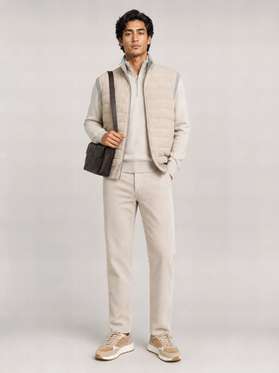 Brunello Cucinelli Leather Quilted Padded Vest