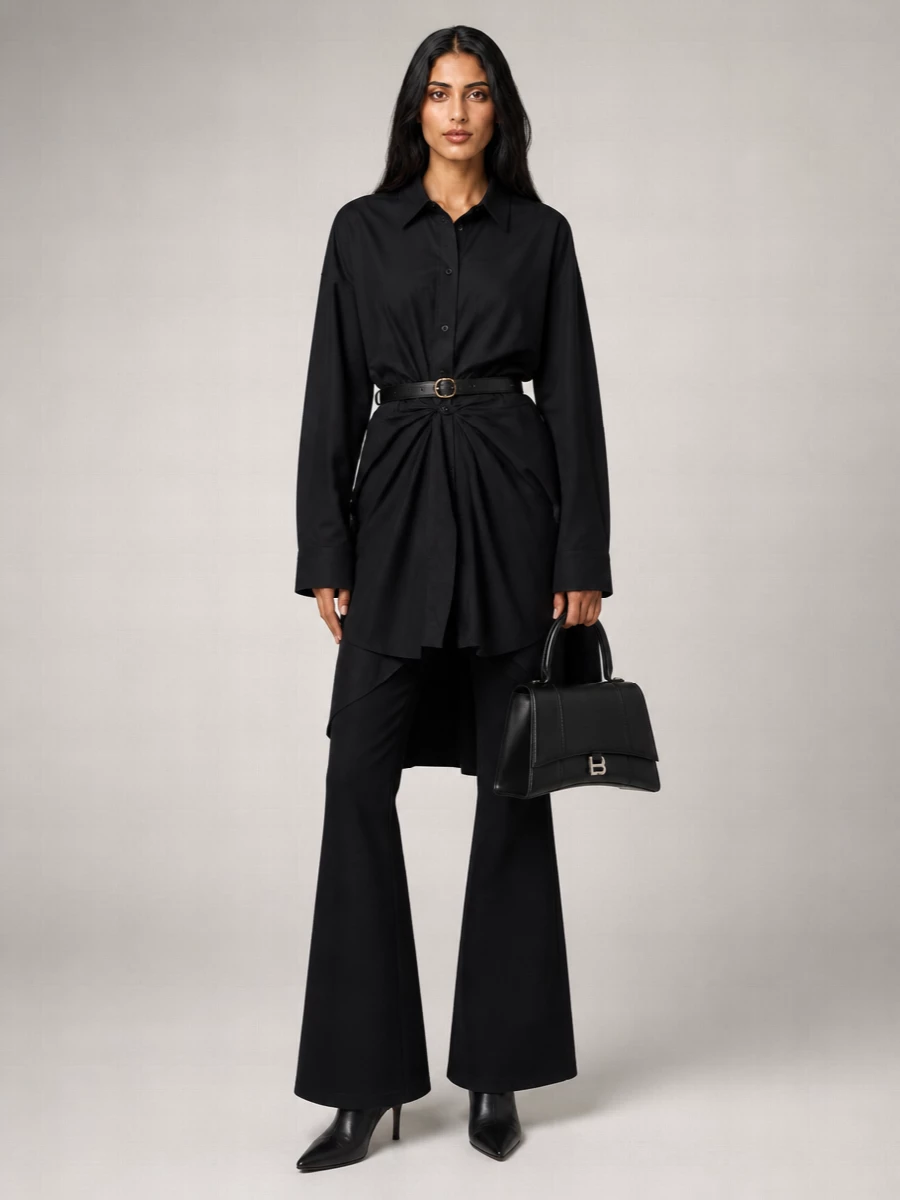 Balenciaga Denim Flared Trousers