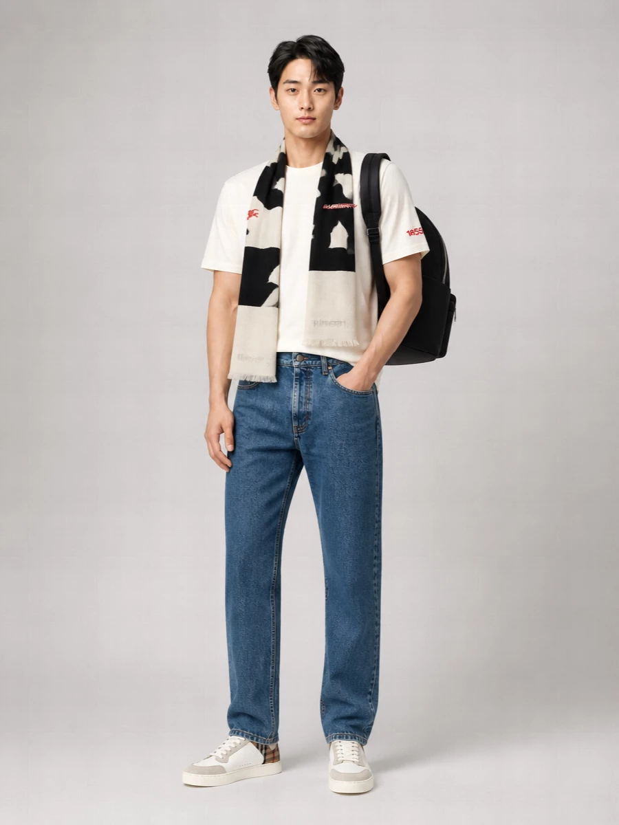 Burberry cotton graphic logo print t-shirt