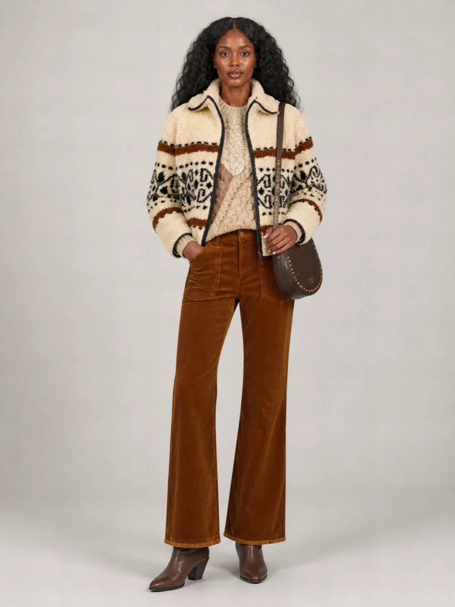 Isabel Marant Etoile patterned bouclé zip jacket