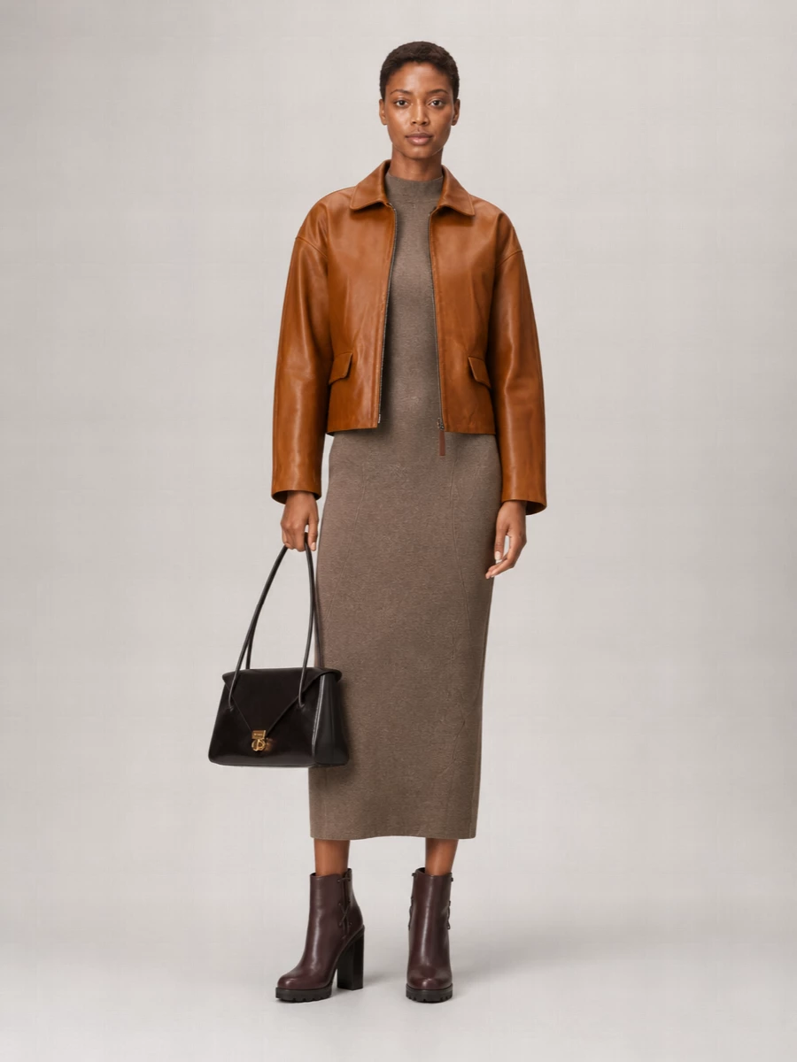 Marni Leather Glossy Loose Fit Jacket