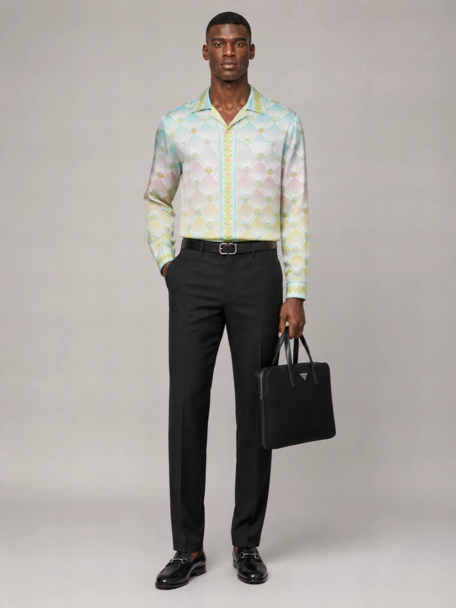Casablanca Cotton Straight-Leg Chino Trousers