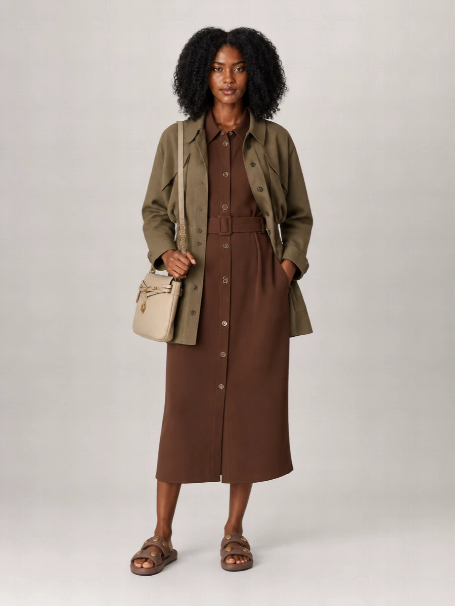 Pinko Viscose Linen Overshirt Jacket