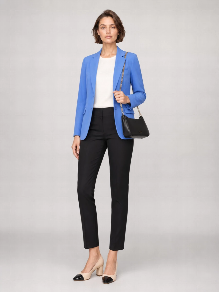 Michael Kors Front Pockets Long Sleeves Notch Lapel
