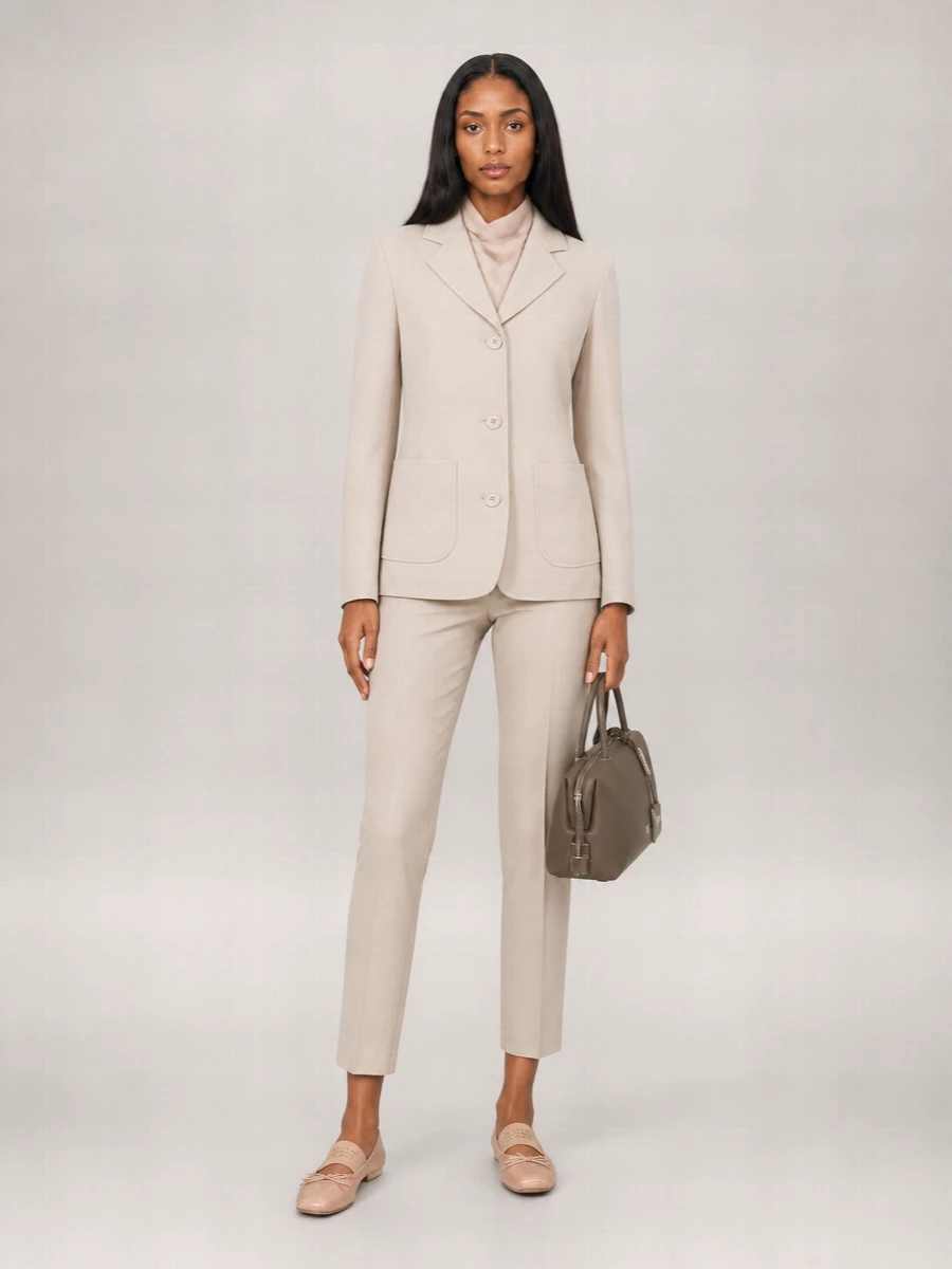 S Max Mara Jersey Single-Breasted Blazer
