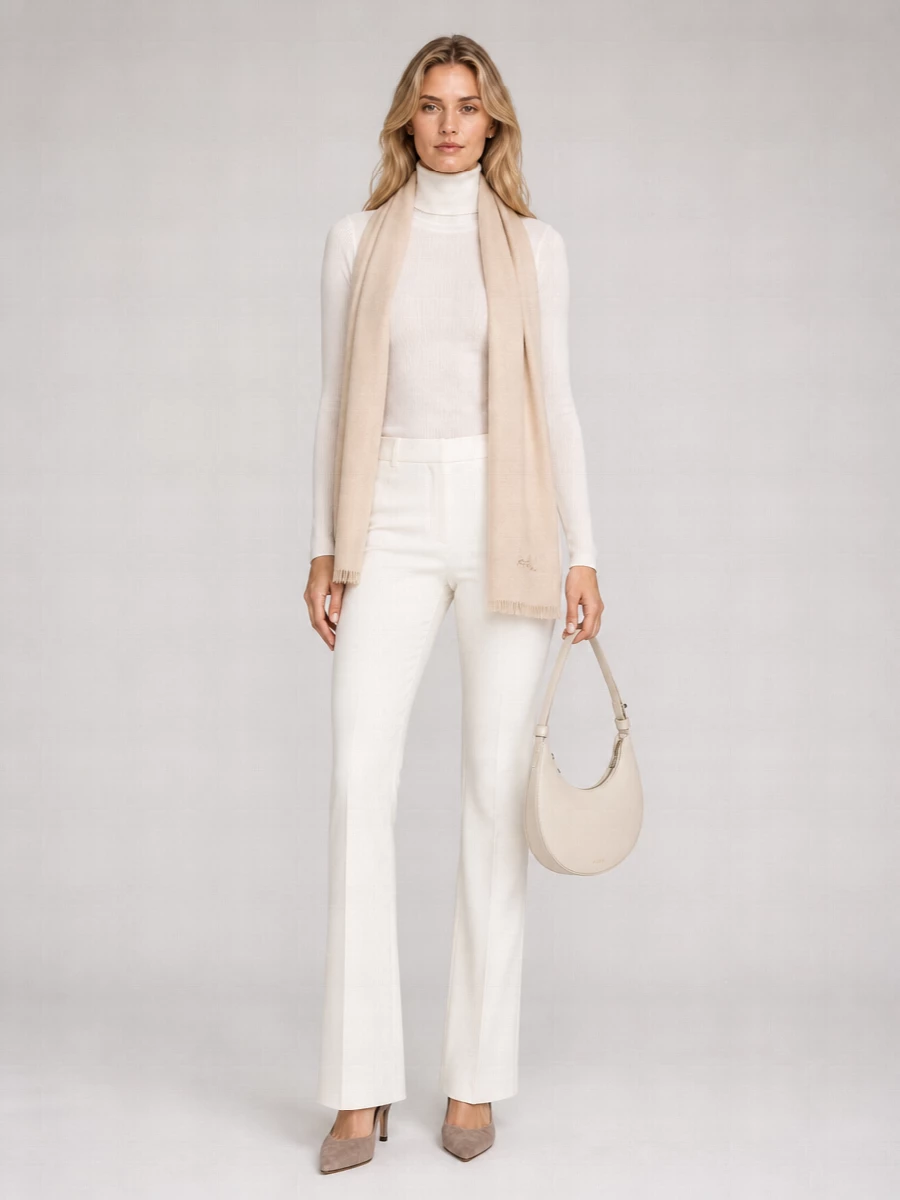Fabiana Filippi Cashmere Silk Wool Turtleneck Knitted Top