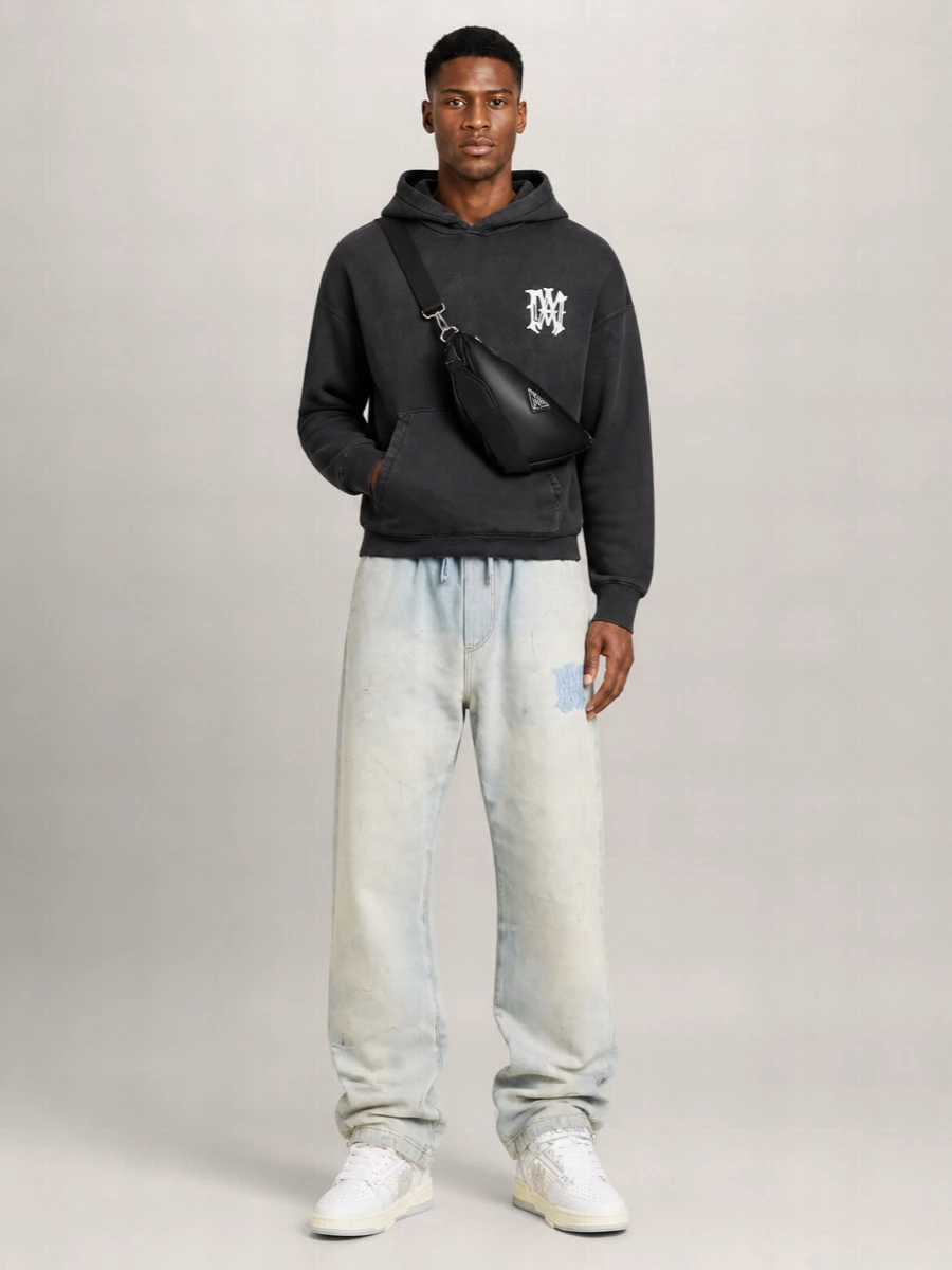 Amiri Denim Relaxed-Fit Track Pants