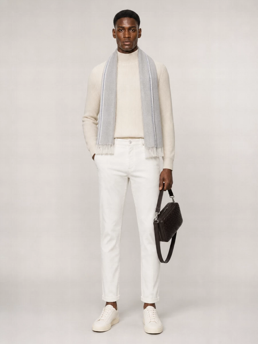 Brunello Cucinelli Straight Trousers With Pockets And Belt Loops