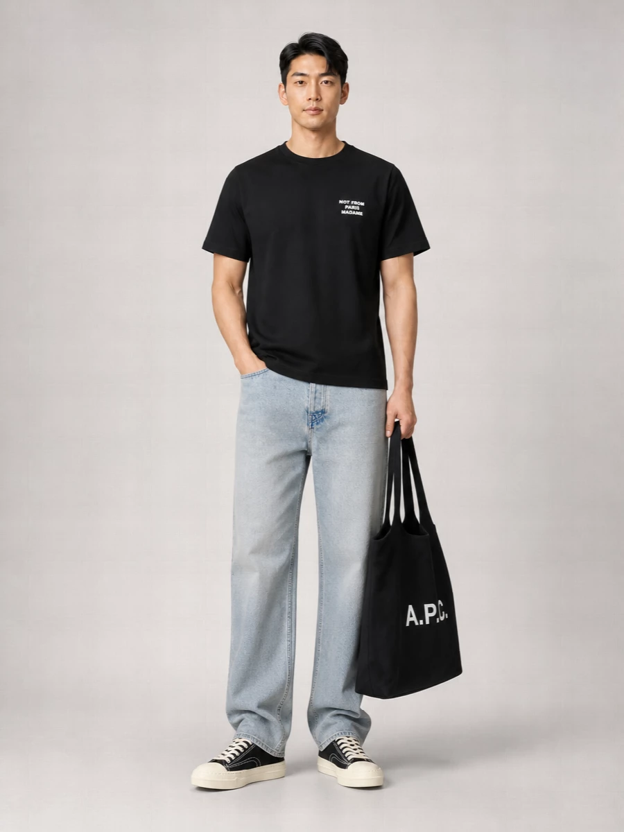 Drôle De Monsieur Ribbed Regular-Fit T-Shirt