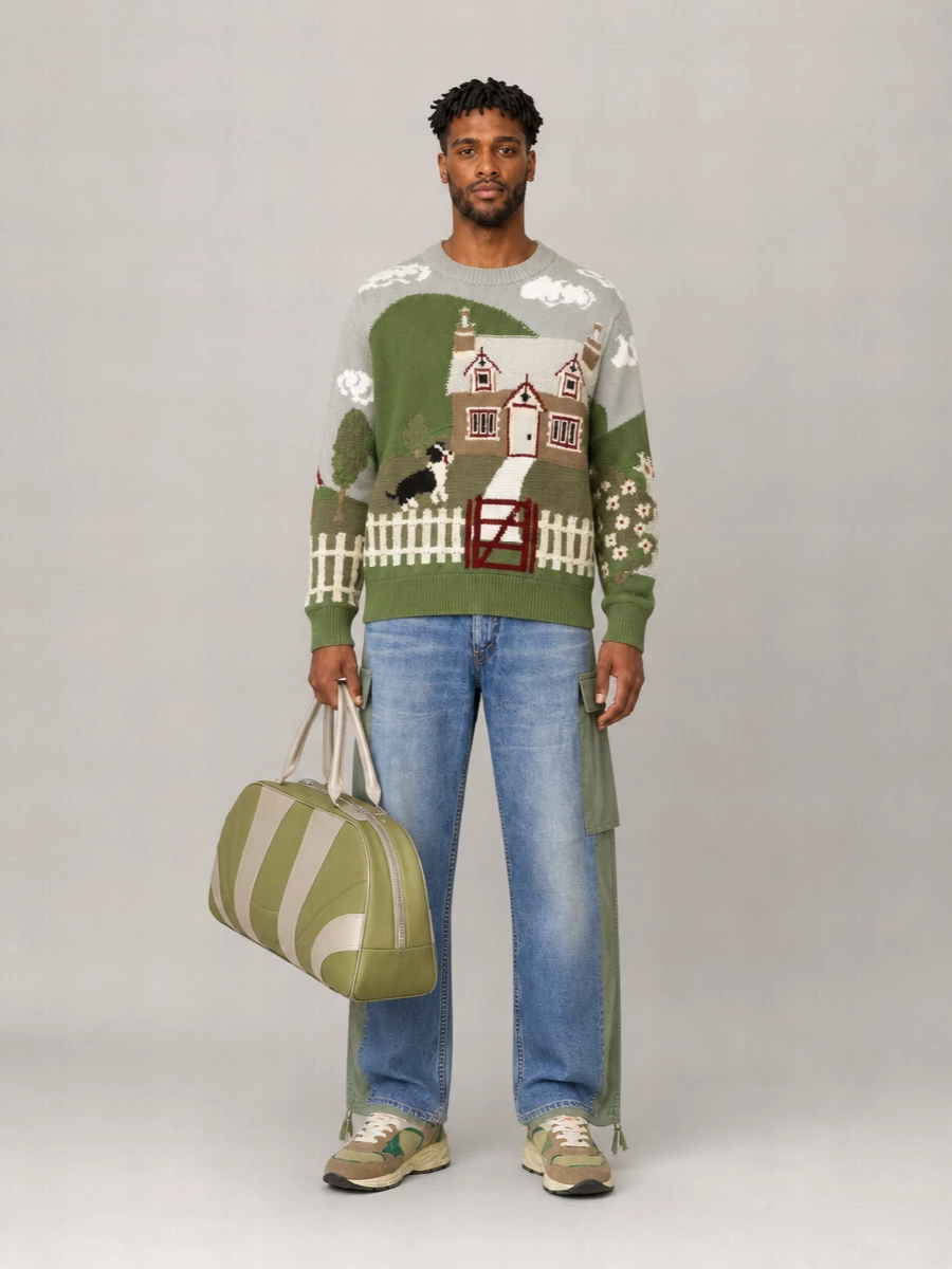 Junya Watanabe Printed Crewneck Sweater