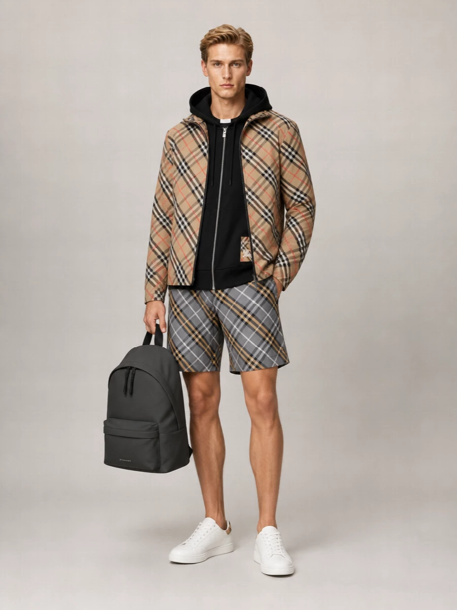 Burberry Check Hooded Jacket