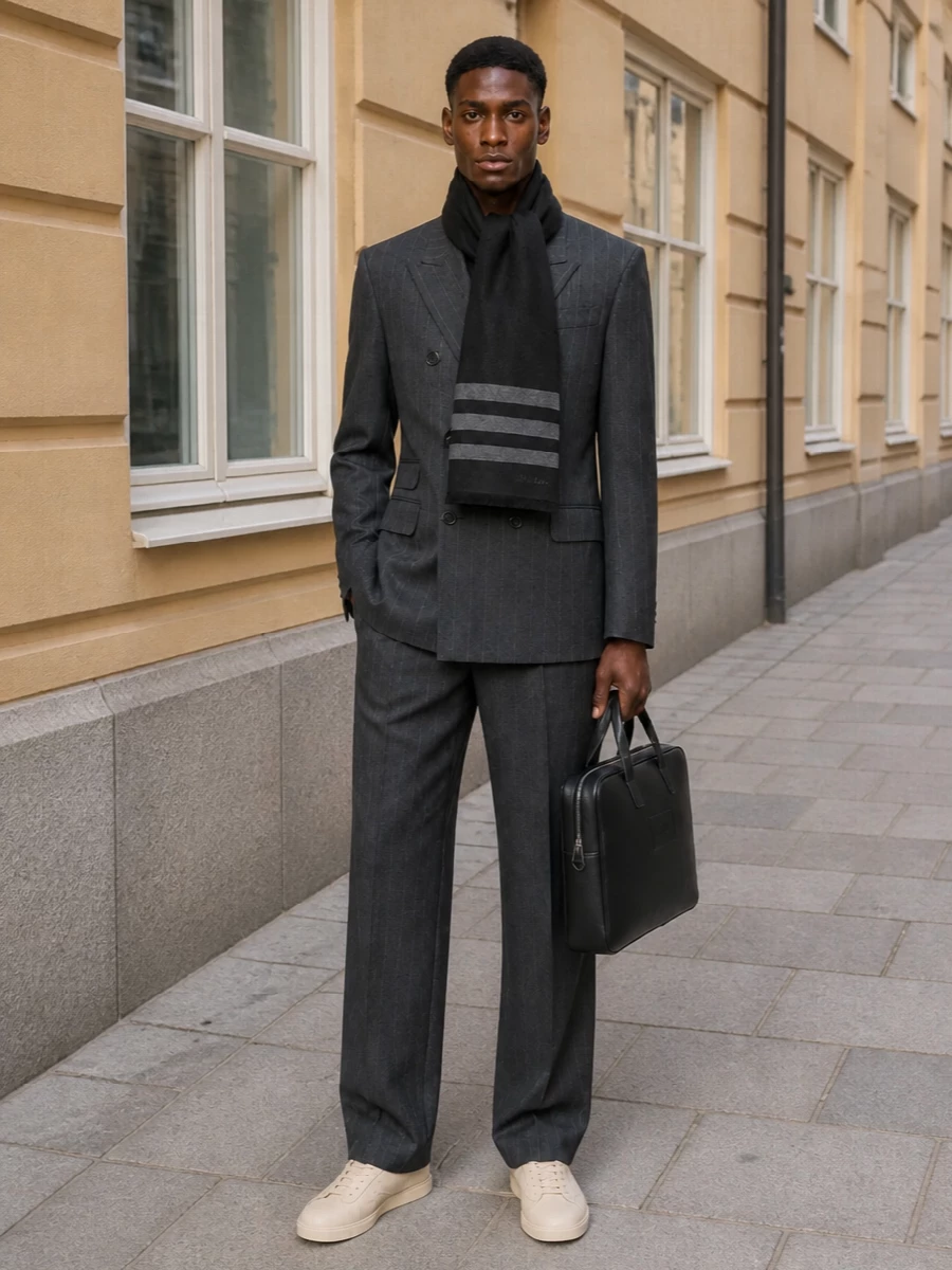 Ami paris charcoal blazer tailored trousers