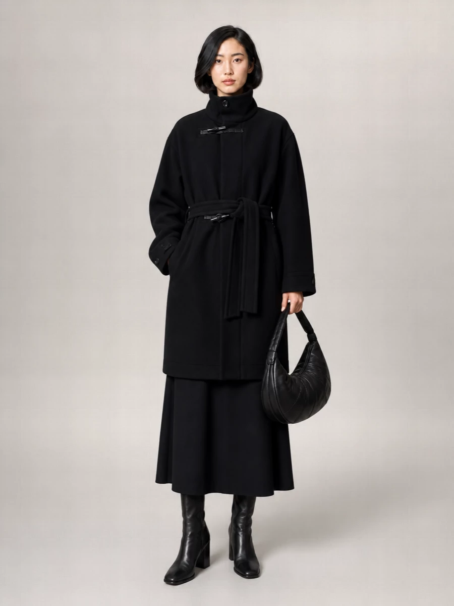 Lemaire Wool Short Single-Breasted Coat