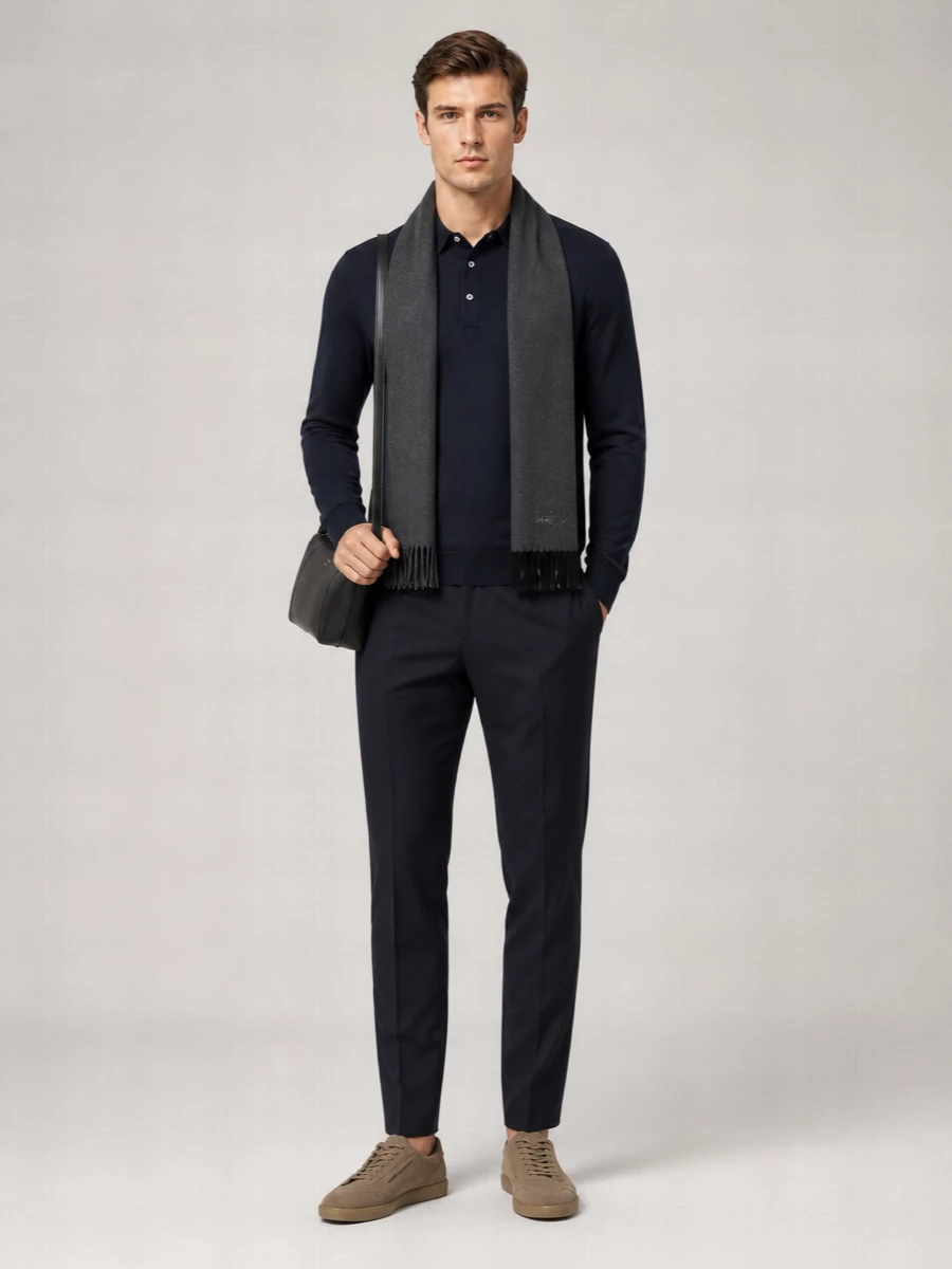 Zegna Long Sleeve Polo Shirt