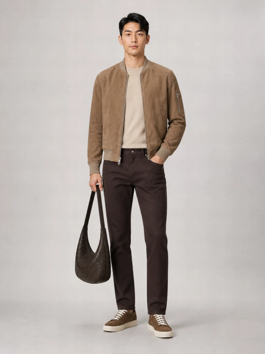 Tom Ford Suede Leather Bomber Jacket