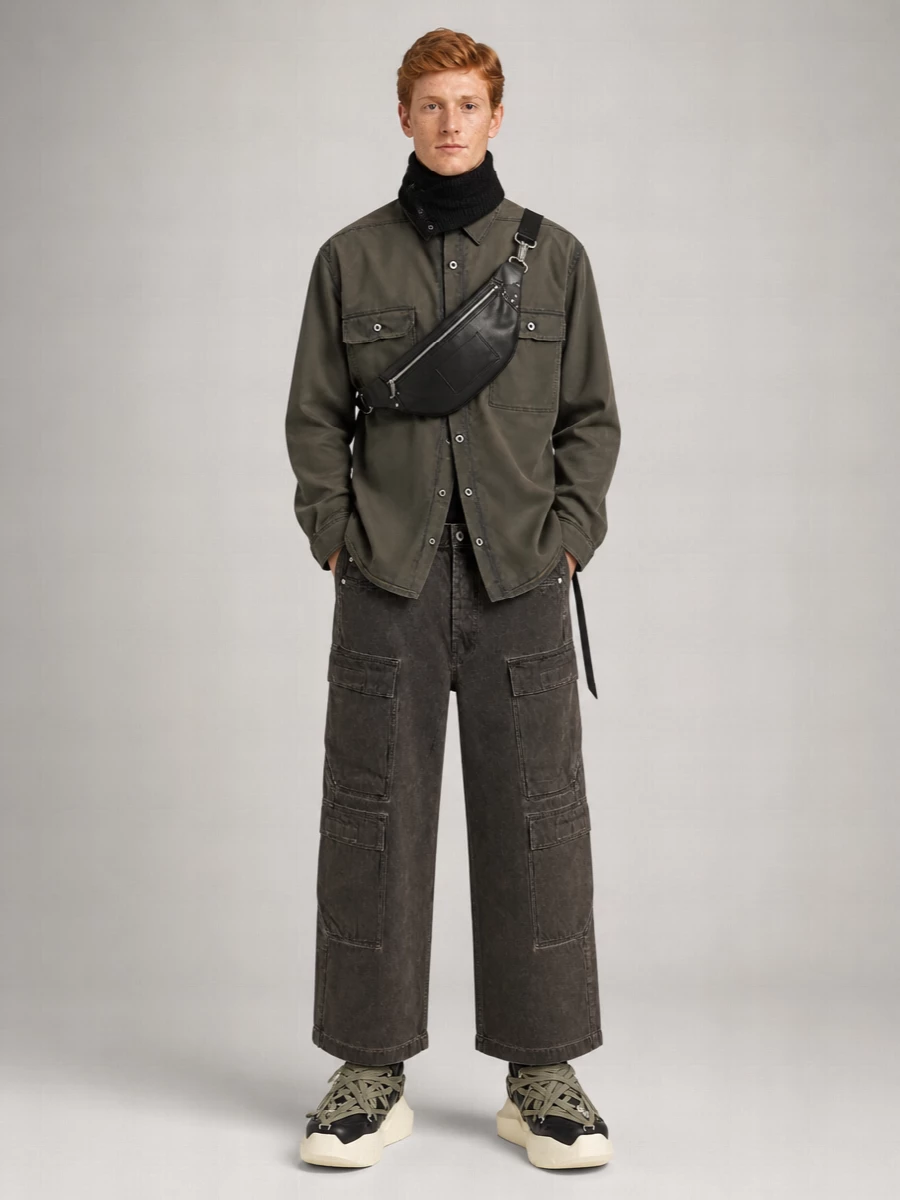 Rick Owens Drkshdw Padded Nylon Overshirt Jacket