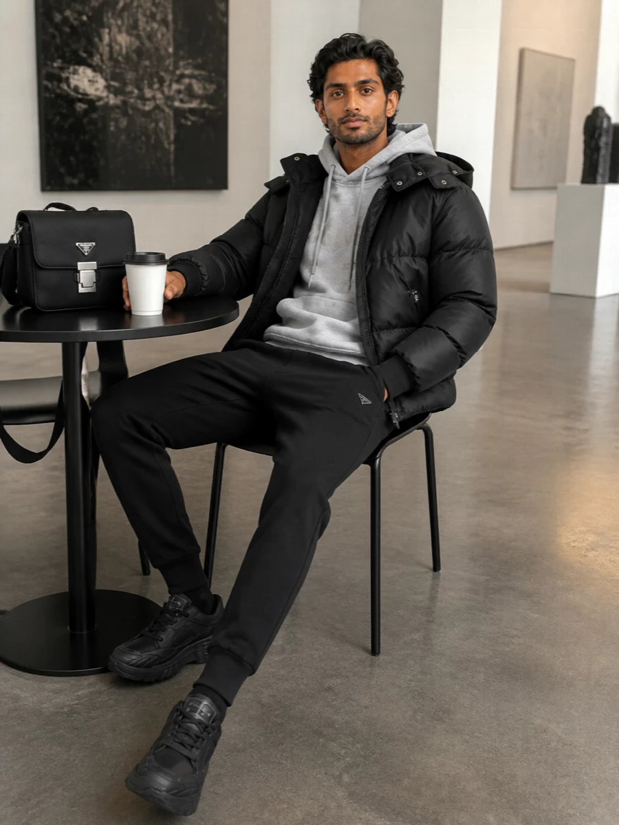 Alexander mcqueen bomber prada joggers outfit
