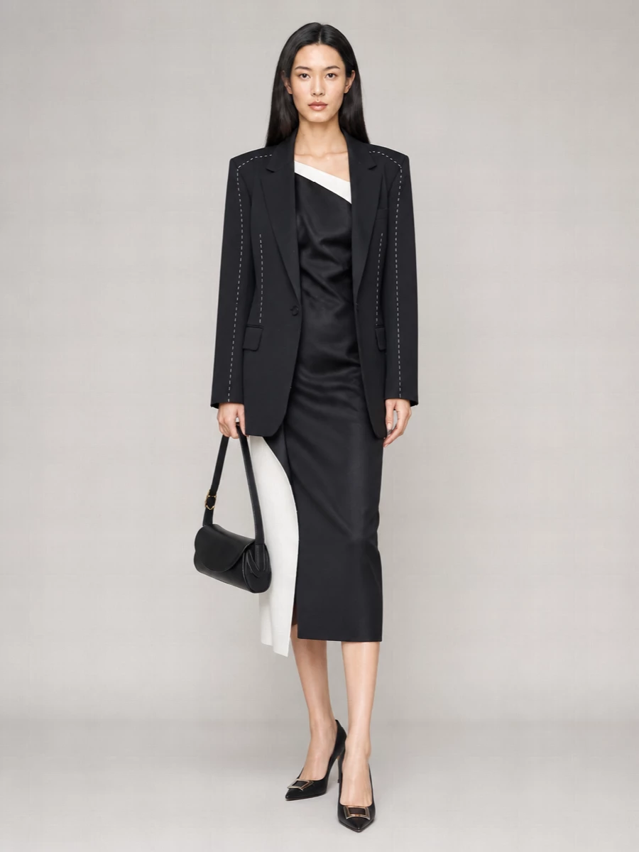 Róhe Contrast Detail Blazer