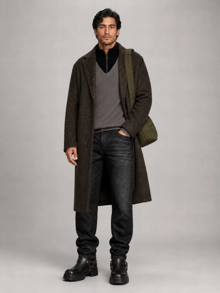 Diesel alpaca wool coat