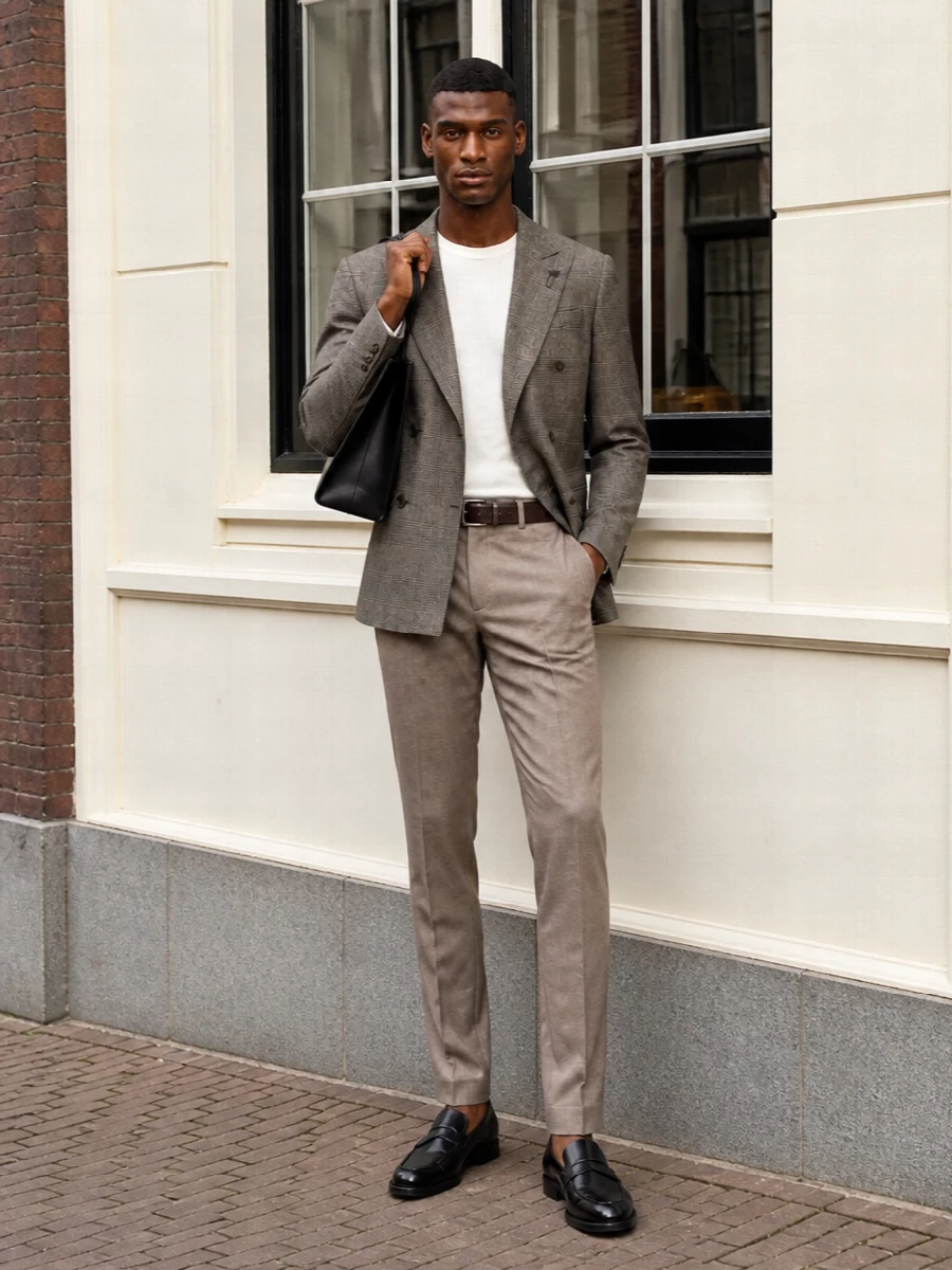 Lardini blazer pt torino taupe trousers outfit
