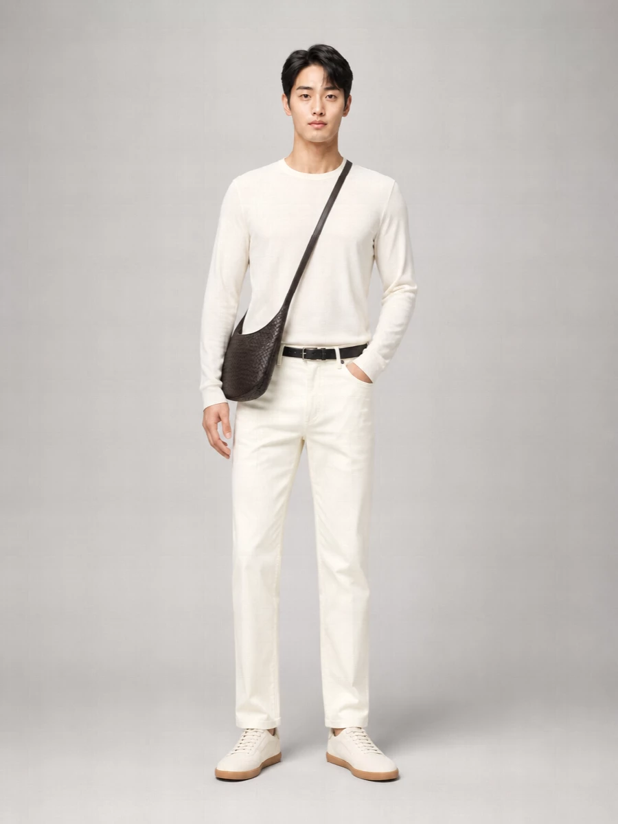 The Row Cotton Ribbed-Crew-Neck Long-Sleeve Sweatshirt