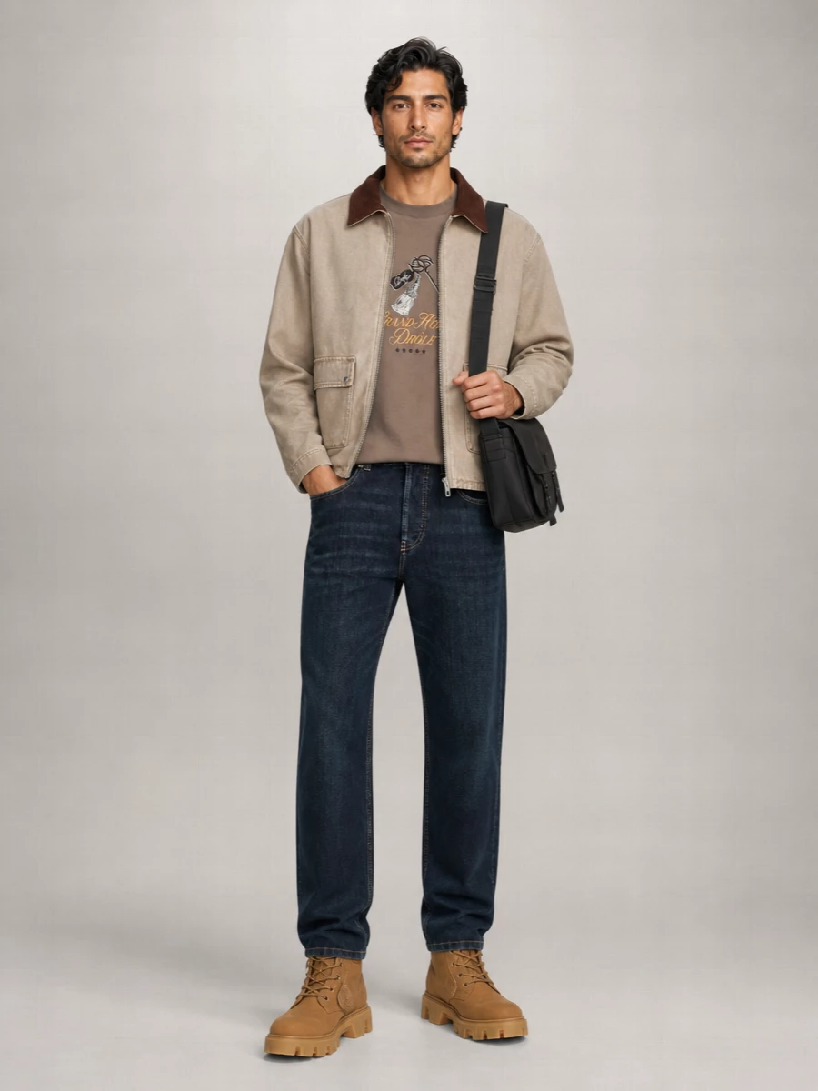 Drôle De Monsieur Denim Single-Breasted Coat