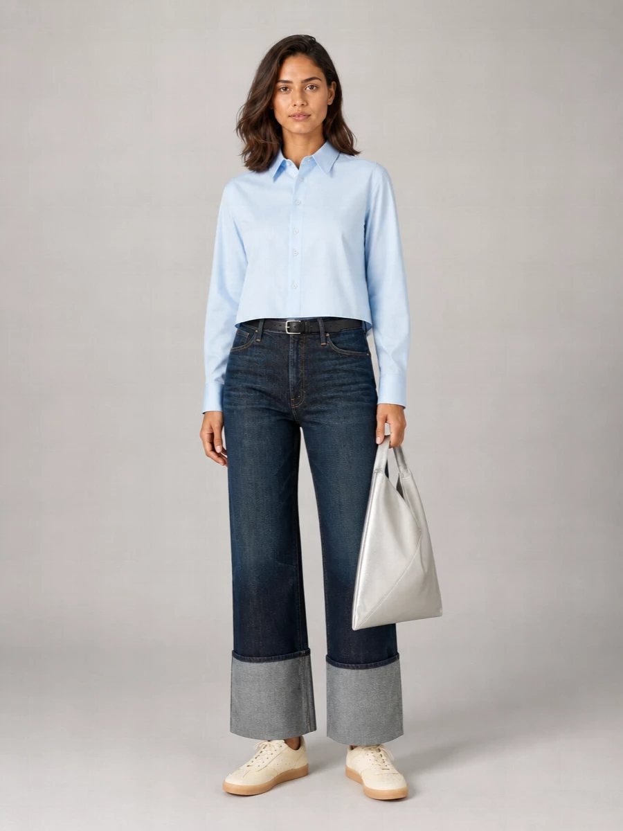Mother Denim Wide-Leg Trousers
