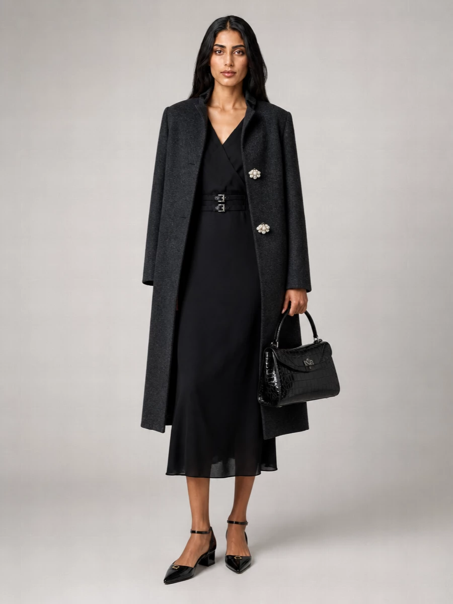Prada Virgin Wool Single Breasted Coat