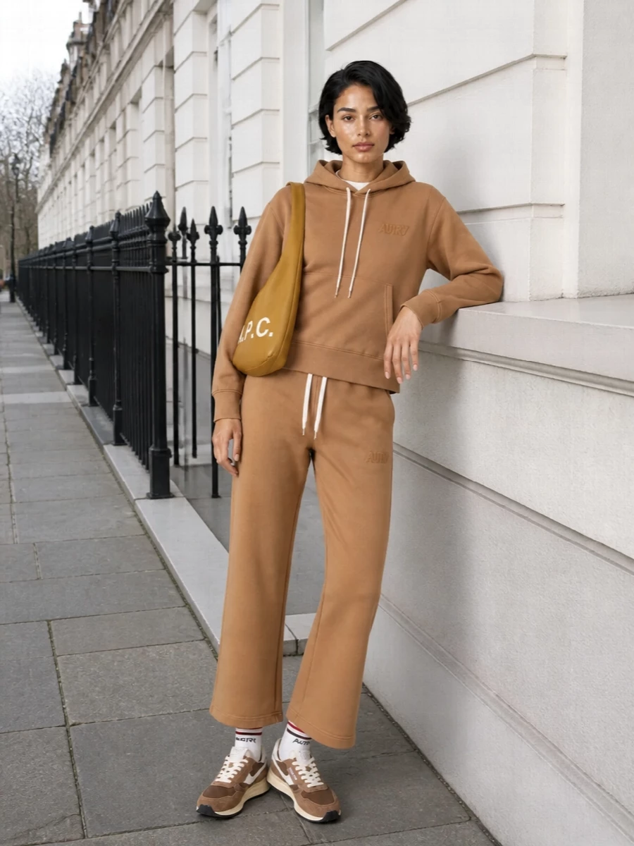 Autry camel tracksuit retro sneakers apc bag